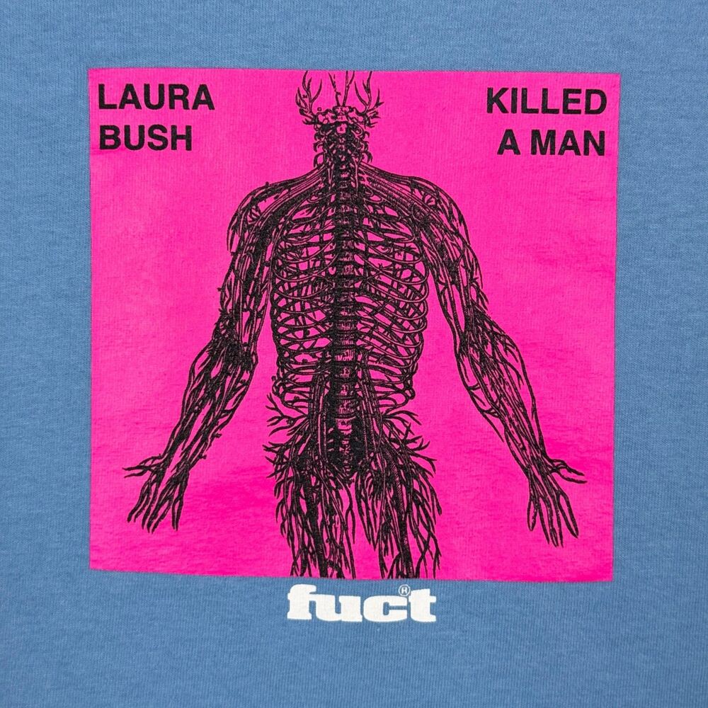 Y2K FUCT Skateboards Laura Bush Anatomy Long Sleeve Graphic T Shirt - Medium - Picture 3 of 7